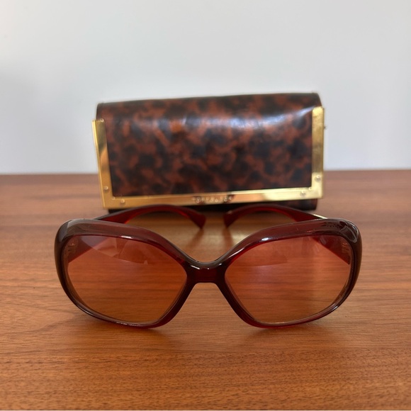 Tory Burch Sunglasses with Case - Red - Picture 1 of 9